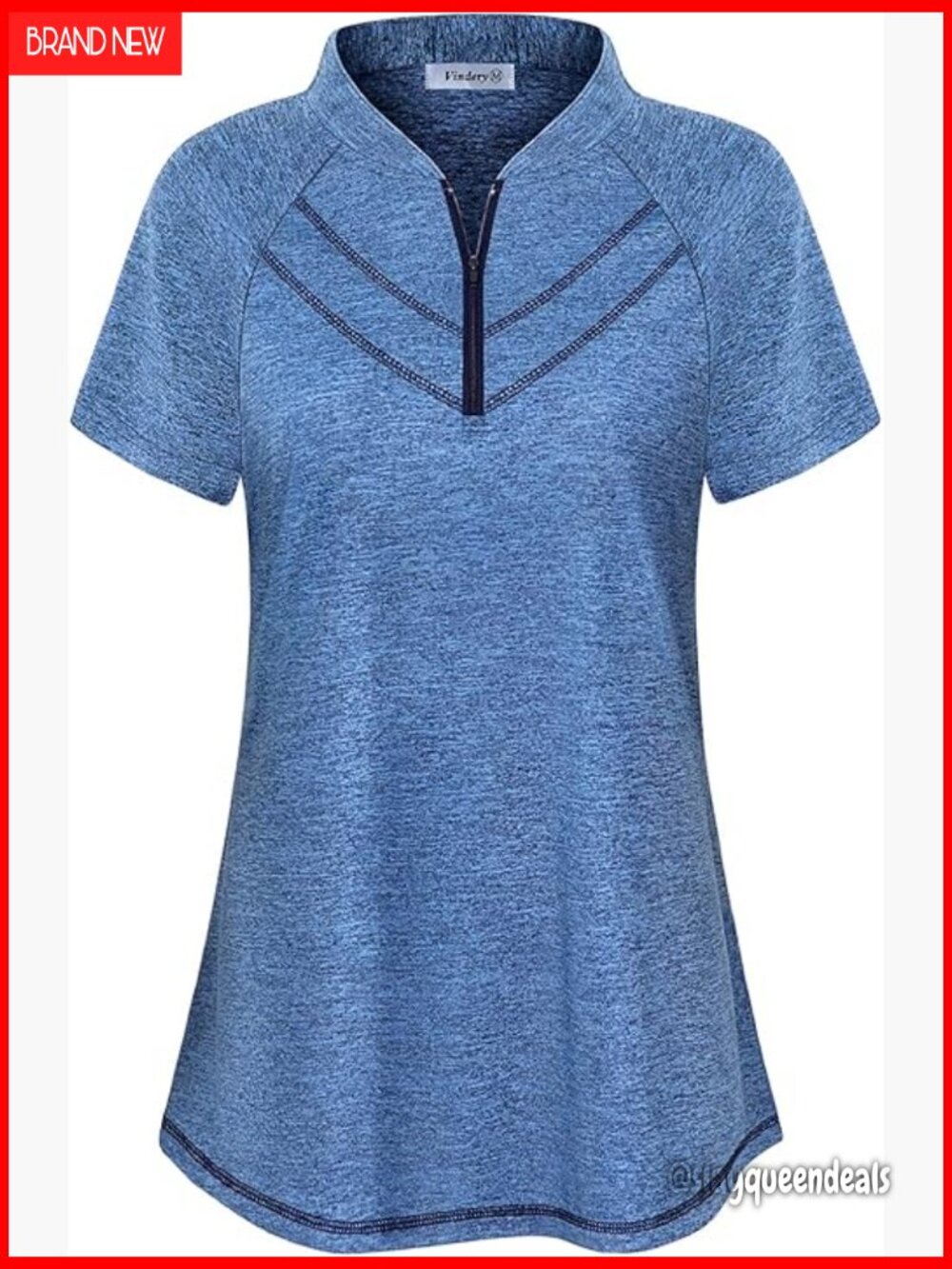 Women's Quick-Dry Athletic Polo Shirt Loose Fit Long Sleeve Workout Top